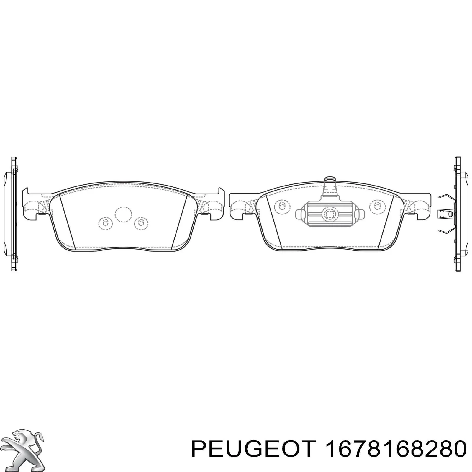 Do koszyka 1678168280 Peugeot/Citroen Klocki hamulcowe przednie tarczowe