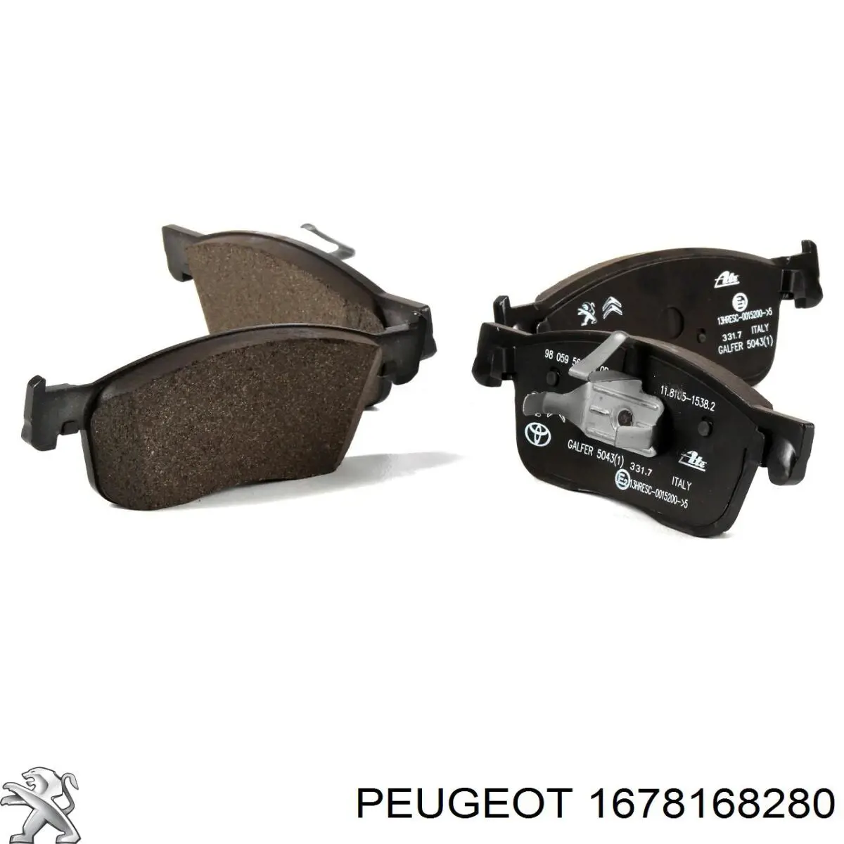 Klocki hamulcowe przednie tarczowe Peugeot/Citroen 1678168280 cena, od 42,81 USD