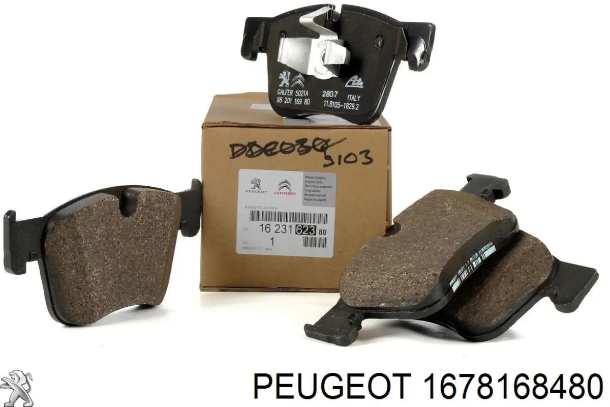 1678168480 Peugeot/Citroen Klocki hamulcowe przednie tarczowe