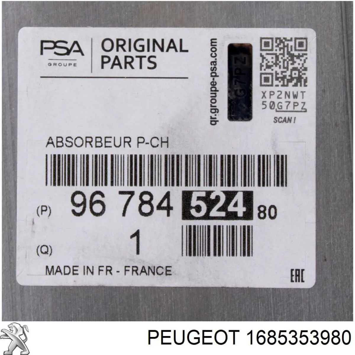Reflektor lewy 1685353980 Peugeot/Citroen