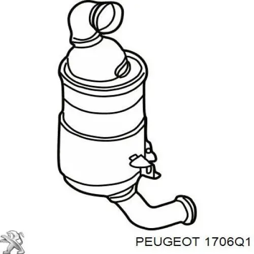 Do koszyka 1706Q1 Peugeot/Citroen Konwerter-katalizator
