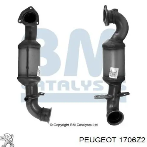 Konwerter-katalizator Peugeot/Citroen 1706Z2 cena, od 217,02 USD