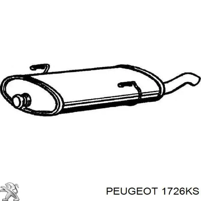 Do koszyka 1726KS Peugeot/Citroen Tłumik, tylna część