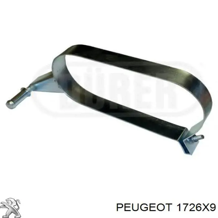 Do koszyka 1726X9 Peugeot/Citroen Tłumik, tylna część