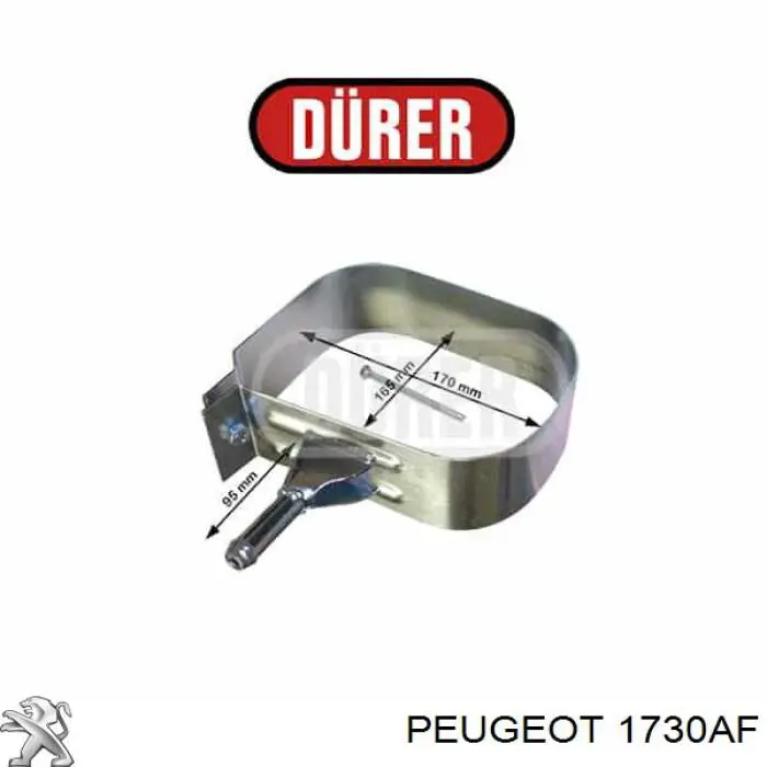 Do koszyka 00001730AC Peugeot/Citroen Tłumik, tylna część