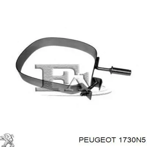 Do koszyka 1730N5 Peugeot/Citroen Tłumik, tylna część