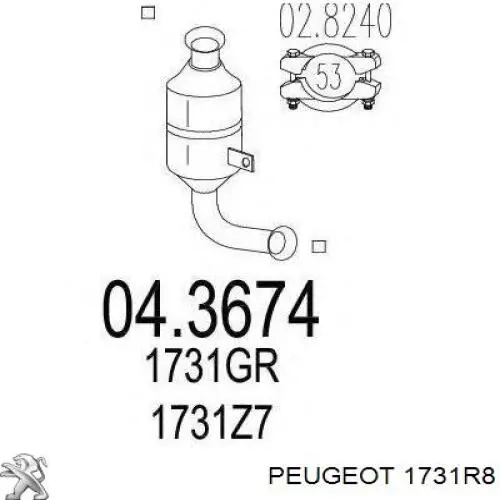 Do koszyka Konwerter-katalizator Peugeot 206  2A/C