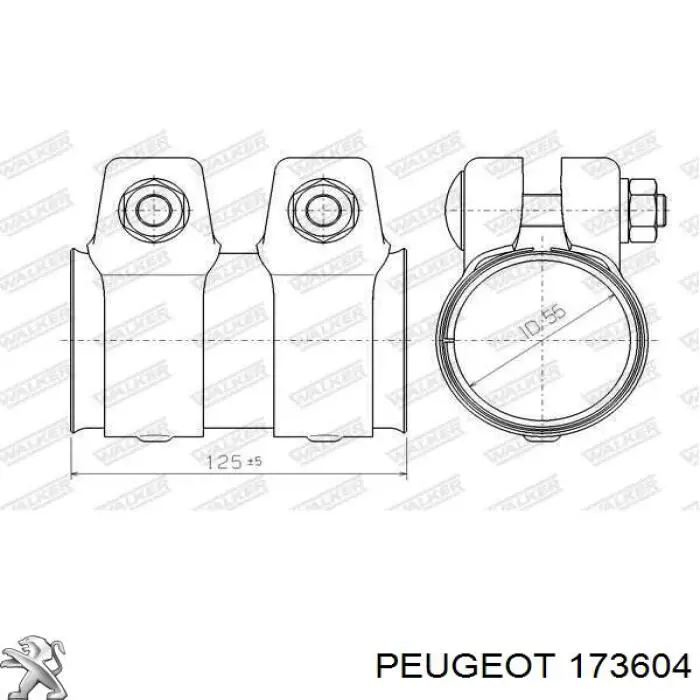 Wspornik (uchwyt) tłumika tylny Peugeot/Citroen 173604 cena, od 7,77 USD