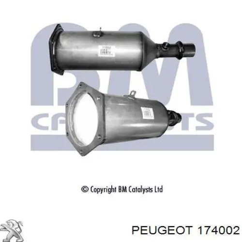Filtr cząstek stałych układu wydechowego Peugeot 607 sedana (9D, 9U) (2000 - 2010) cena, od 206,57 USD