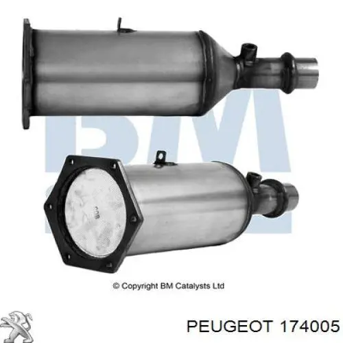 Do koszyka Filtr cząstek stałych układu wydechowego Peugeot 607  9D, 9U