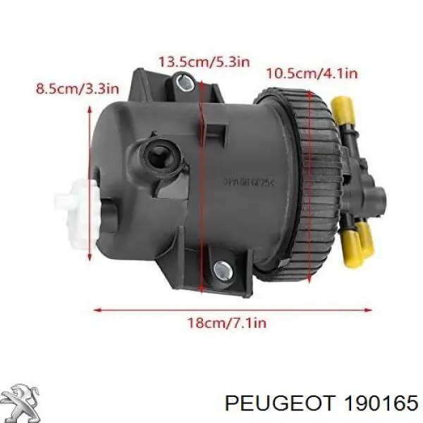 Do koszyka 190165 Peugeot/Citroen Obudowa filtra paliwa