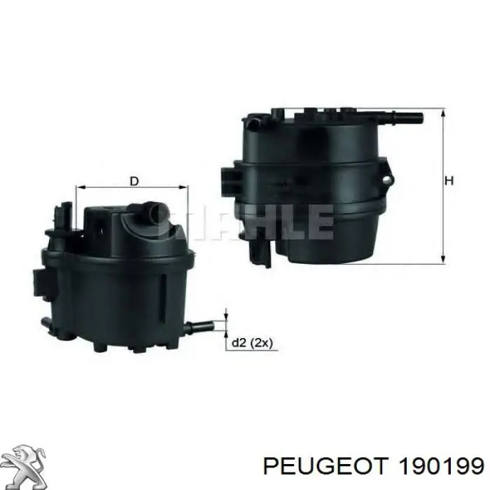 Filtr paliwa Peugeot/Citroen 190199 cena, od 36,93 USD