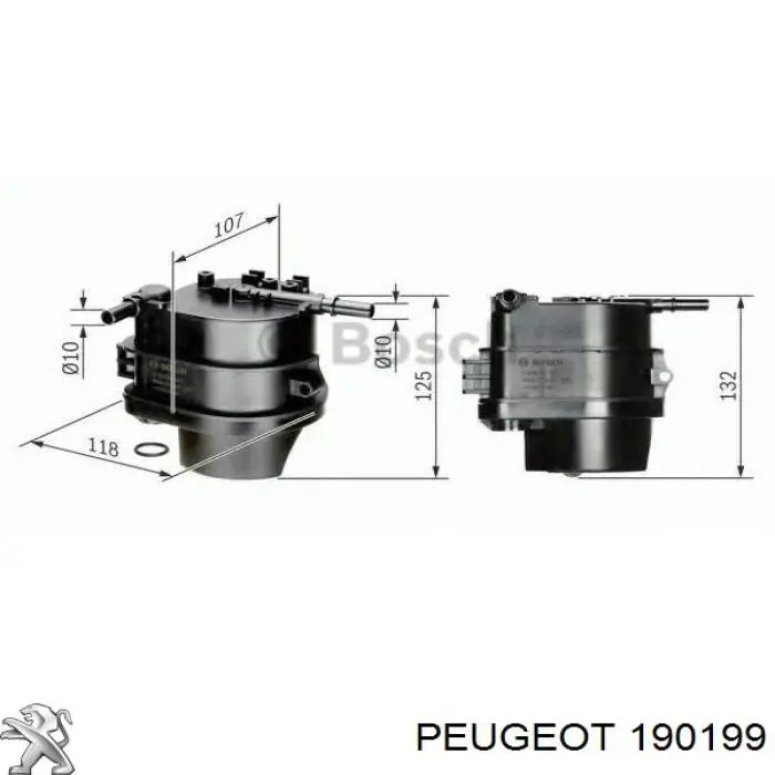 190199 Peugeot/Citroen Filtr paliwa