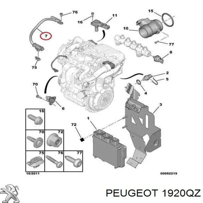 Do koszyka 1920QZ Peugeot/Citroen Czujnik położenia wałka rozrządu