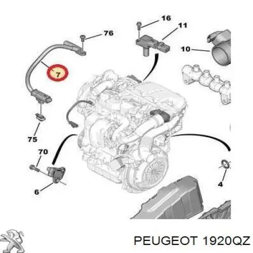Czujnik położenia wałka rozrządu Peugeot/Citroen 1920QZ