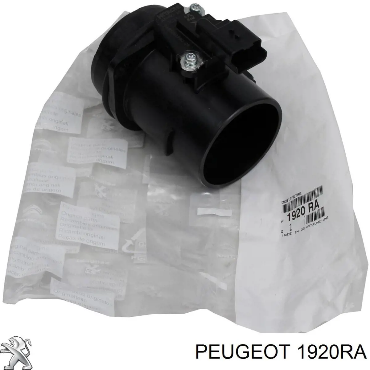 Czujnik przepływu powietrza, przepływomierz powietrza M.A.F. Peugeot/Citroen 1920RA