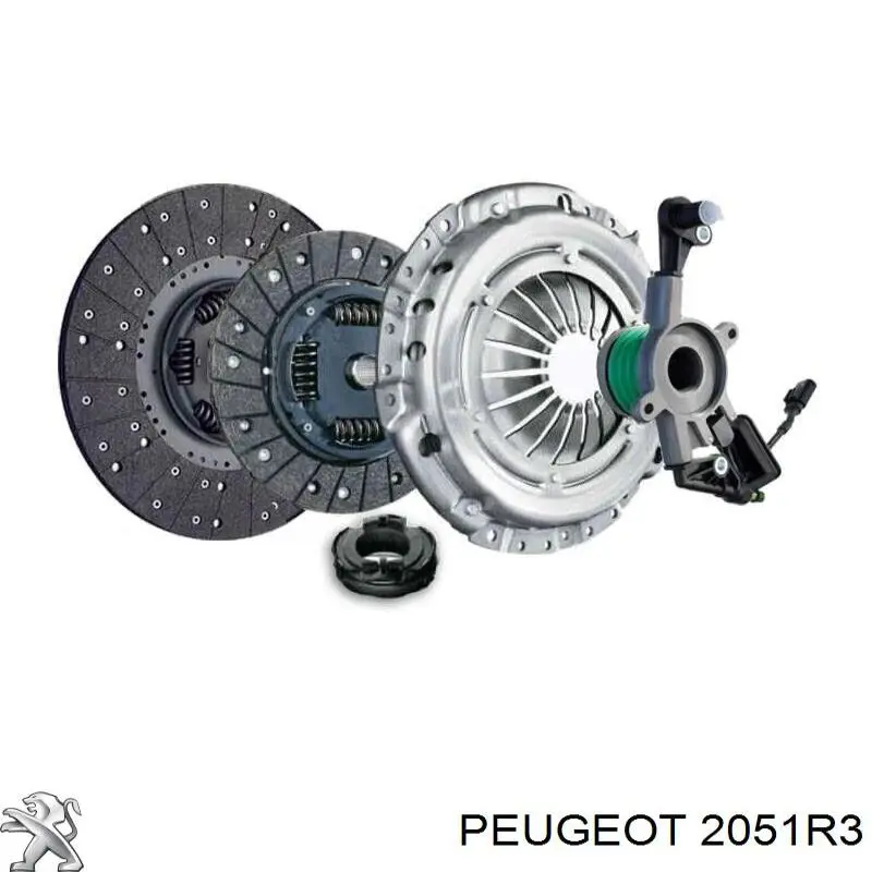 2051R3 Peugeot/Citroen Zestaw sprzęgła (3 części)