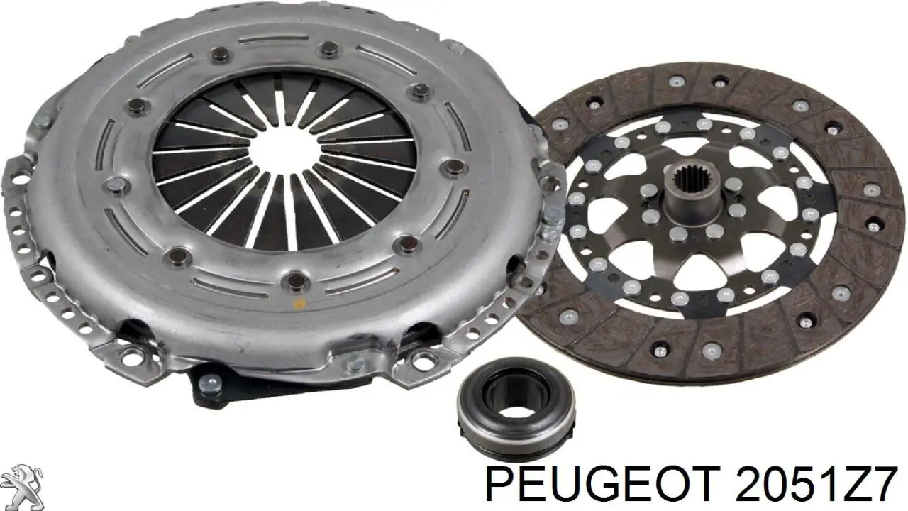 Do koszyka 2051Z7 Peugeot/Citroen Zestaw sprzęgła (3 części)