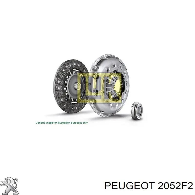 Do koszyka 2052F2 Peugeot/Citroen Zestaw sprzęgła (3 części)
