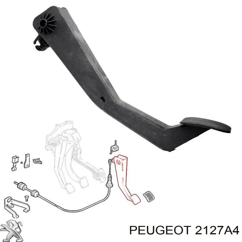 Pedał sprzęgła Peugeot/Citroen 2127A4 cena, od 26,11 USD