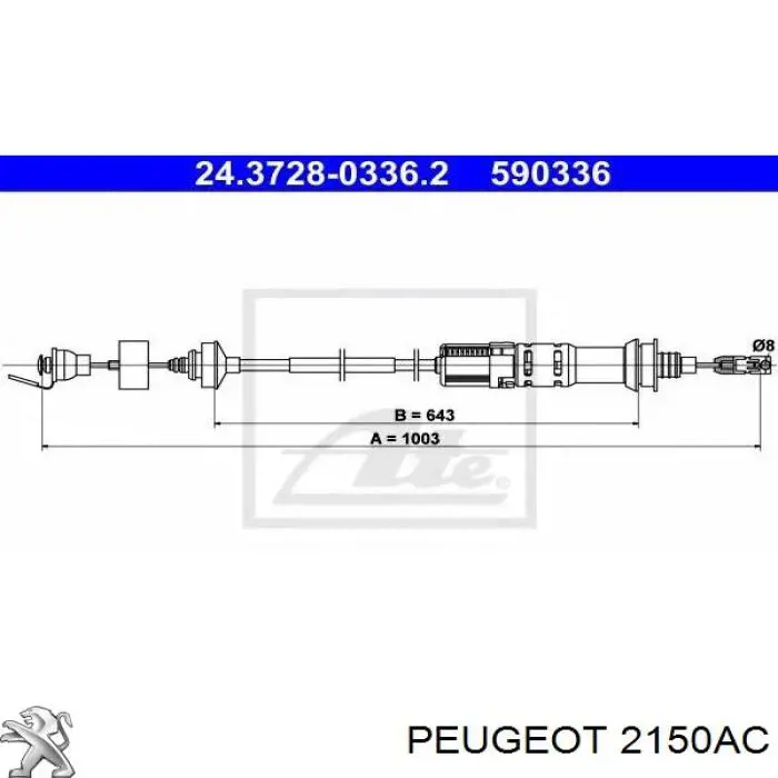 2150AC Peugeot/Citroen Linka sprzęgła