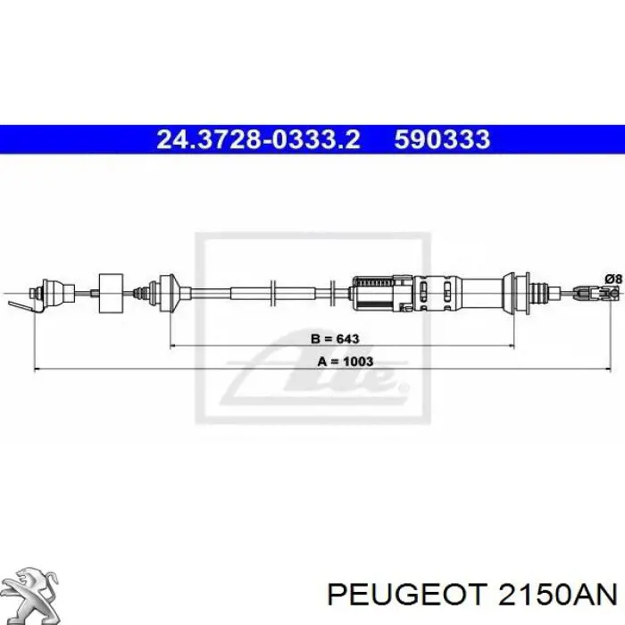 Do koszyka 2150AN Peugeot/Citroen Linka sprzęgła