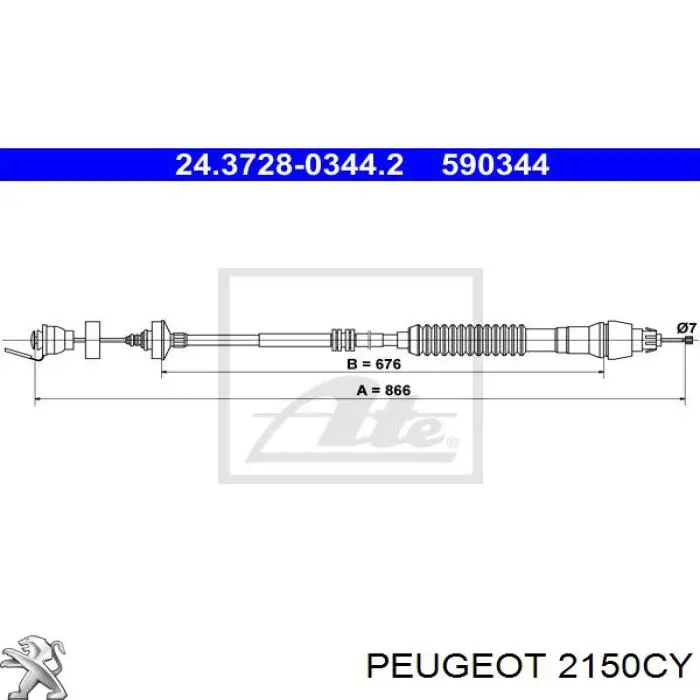 Linka sprzęgła Peugeot/Citroen 2150CY cena, od 27,00 USD