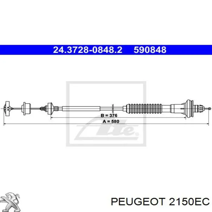 Do koszyka 2150EC Peugeot/Citroen Linka sprzęgła