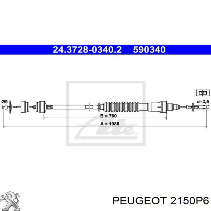 Do koszyka 2150P6 Peugeot/Citroen Linka sprzęgła