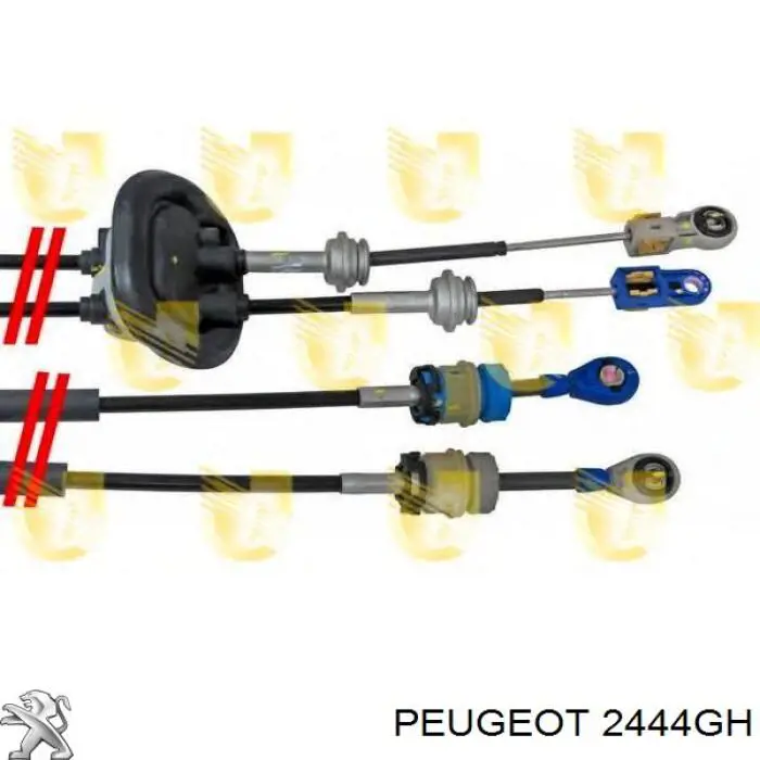 Do koszyka 2444GH Peugeot/Citroen Linka dźwigni zmiany biegów podwójna