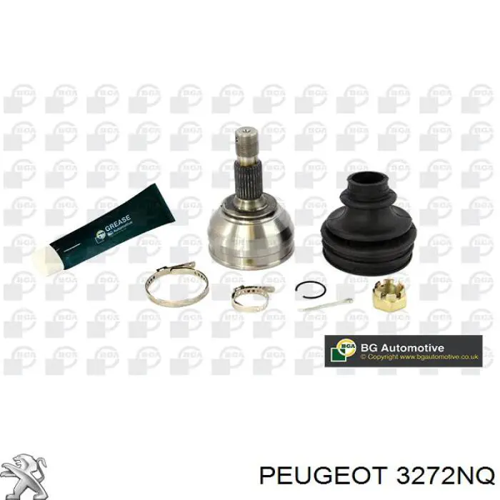 Do koszyka 3272NQ Peugeot/Citroen Półoś napędowa przednia lewa