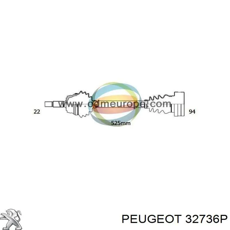  Półoś napędowa przednia prawa Peugeot 605 