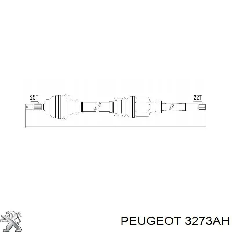Półoś napędowa przednia prawa Peugeot/Citroen 3273AH cena, od 74,91 USD