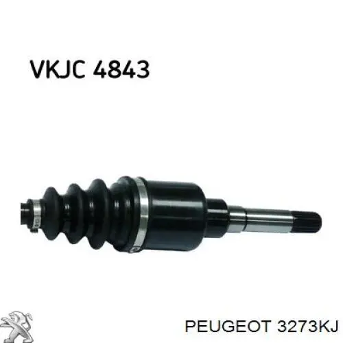 Półoś napędowa przednia prawa Peugeot/Citroen 3273KJ cena, od 93,64 USD