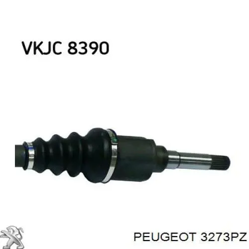 Półoś napędowa przednia prawa Peugeot/Citroen 3273QA cena, od 104,49 USD
