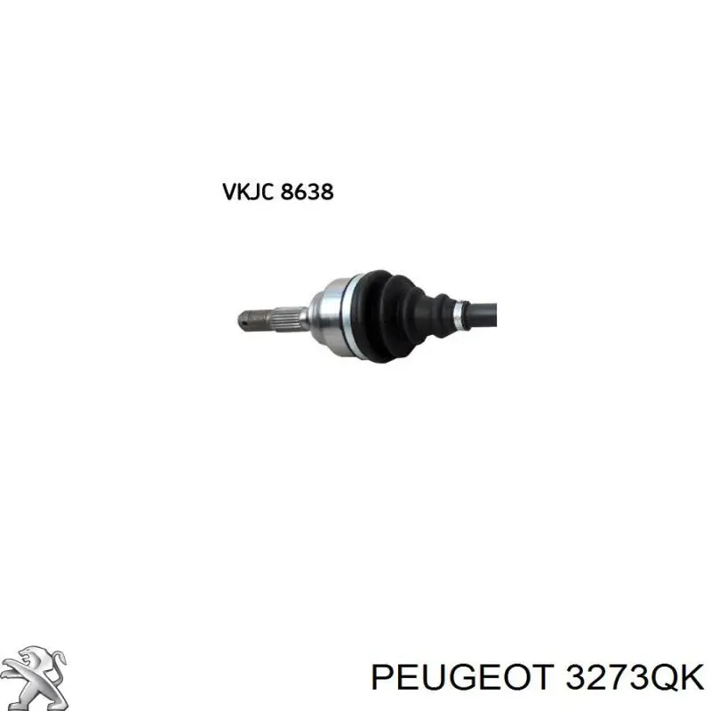 3273QK Peugeot/Citroen Półoś napędowa przednia prawa