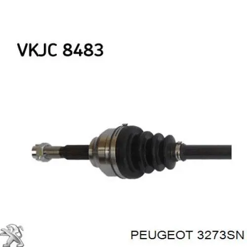 Półoś napędowa przednia prawa Peugeot/Citroen 3273SN cena, od 148,16 USD