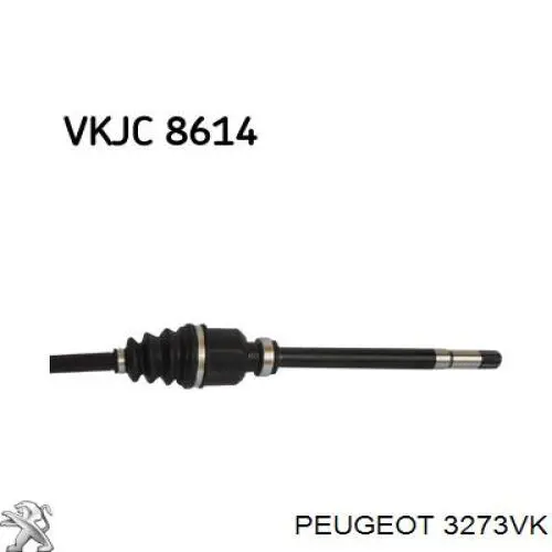 9677211480 Peugeot/Citroen Półoś napędowa przednia prawa
