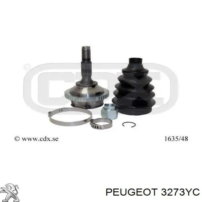 Półoś napędowa przednia prawa Peugeot/Citroen 3273YC cena, od 91,94 USD