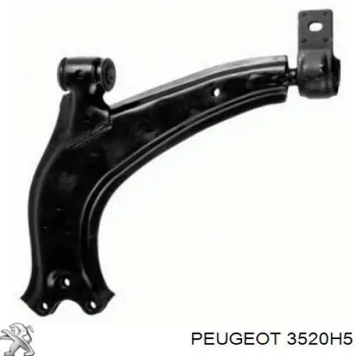 3520H5 Peugeot/Citroen Wahacz zawieszenia przedniego dolny lewy