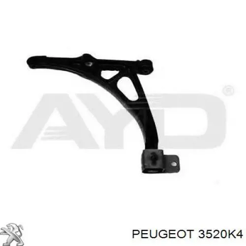 Do koszyka 3520K4 Peugeot/Citroen Wahacz zawieszenia przedniego dolny lewy