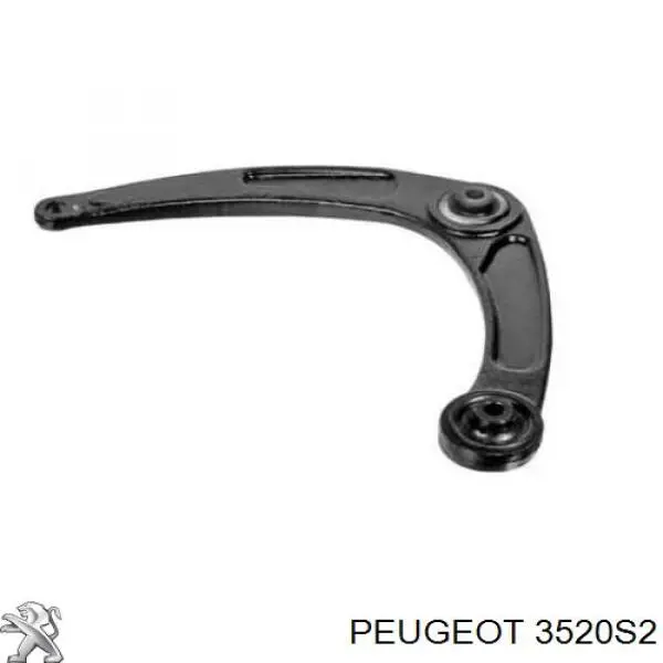 3520S2 Peugeot/Citroen Wahacz zawieszenia przedniego dolny lewy