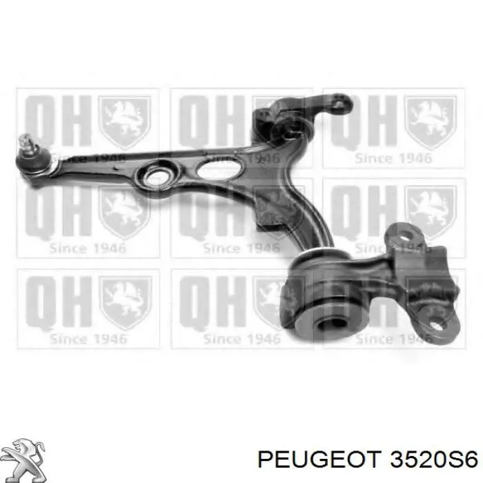 Do koszyka 3520S6 Peugeot/Citroen Wahacz zawieszenia przedniego dolny lewy