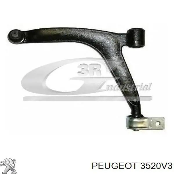 3520V3 Peugeot/Citroen Wahacz zawieszenia przedniego dolny lewy