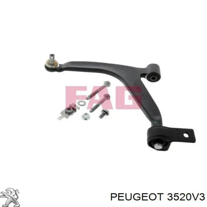 Wahacz zawieszenia przedniego dolny lewy Peugeot/Citroen 3520V3 cena, od 53,76 USD