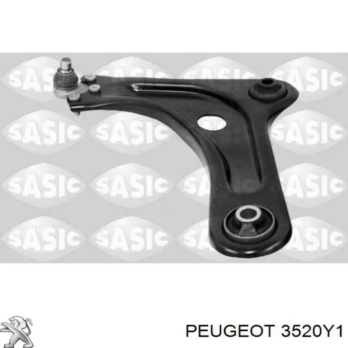 3520Y1 Peugeot/Citroen Wahacz zawieszenia przedniego dolny lewy
