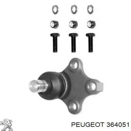 364051 Peugeot/Citroen Sworzeń wahacza dolny
