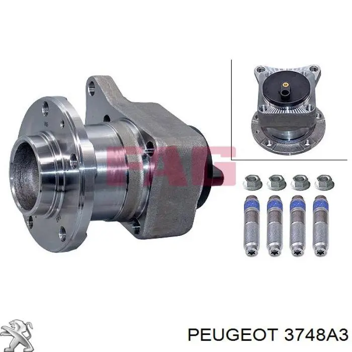 Piasta tylna Peugeot/Citroen 3748A3 cena, od 107,73 USD
