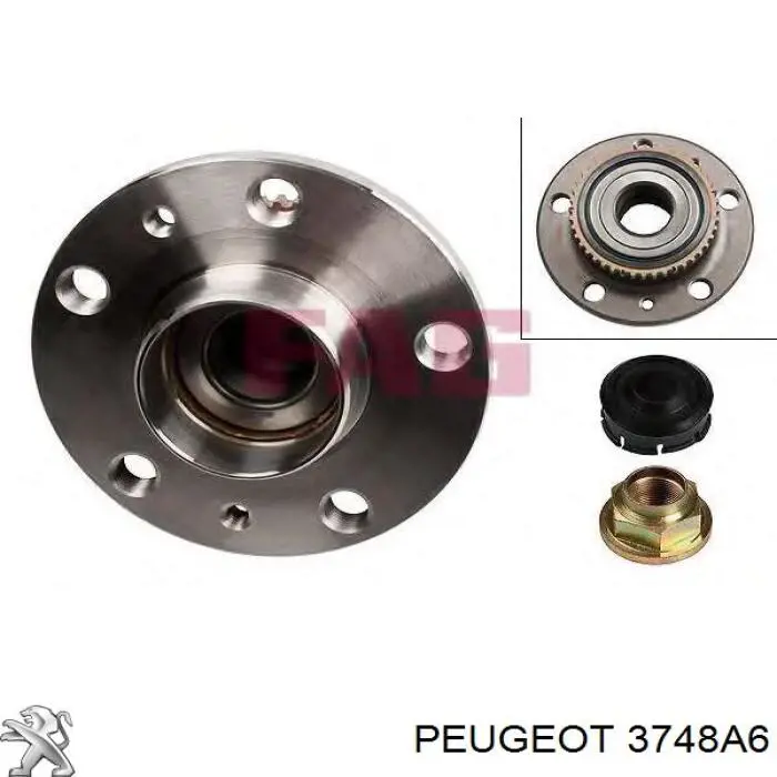 Do koszyka 3748A6 Peugeot/Citroen Piasta tylna
