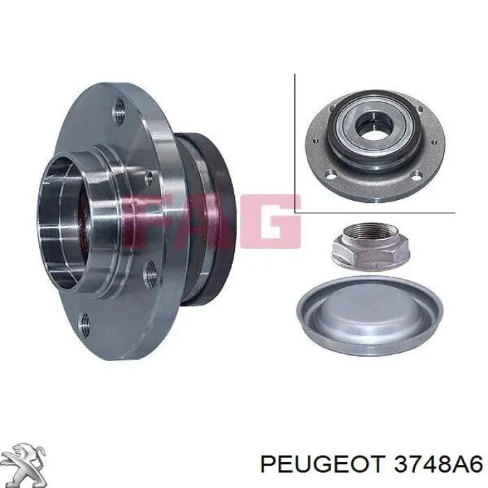 Piasta tylna Peugeot/Citroen 3748A6 cena, od 47,81 USD